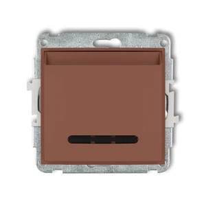 Karlik ICON terakota Mechanizm łącznika hotelowego podwójnego (podświetlenie białe) 63ISH-2.1