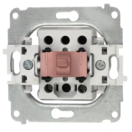 Włącznik pojedynczy z ramką kwadratową seria MINI kolor łososiowy
