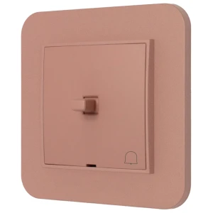 Włącznik dzwonkowy w stylu USA ramka zaokrąglona seria Mini kolor łososiowy