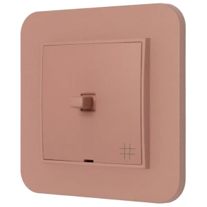 Włącznik krzyżowy w stylu USA ramka zaokrąglona seria Mini kolor łososiowy