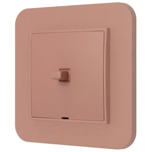 Włącznik pojedynczy w stylu USA ramka zaokrąglona seria Mini kolor łososiowy