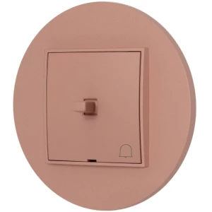 Włącznik dzwonkowy w stylu USA ramka okrągła seria Mini kolor łososiowy