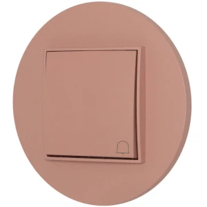 Włącznik dzwonkowy z ramką okrągłą seria MINI kolor łososiowy