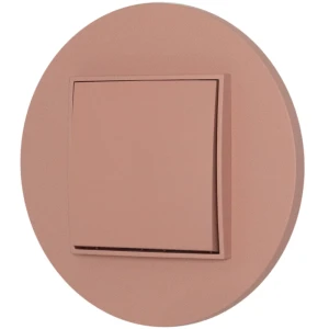 Włącznik pojedynczy z ramką okrągłą seria MINI kolor łososiowy