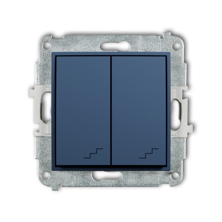Karlik Seria Mini Mechanizm łącznika podwójnego schodowego kolor navy blue symbol 64MWP-33