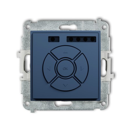 Karlik Seria Mini Mechanizm elektronicznego sterownika roletowego (przycisk strefowy) kolor navy blue symbol 64MSR-5