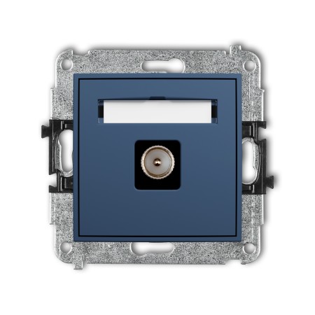 Karlik Seria Mini Mechanizm gniazda antenowego pojedynczego TV  kolor navy blue symbol 64MGTV-1