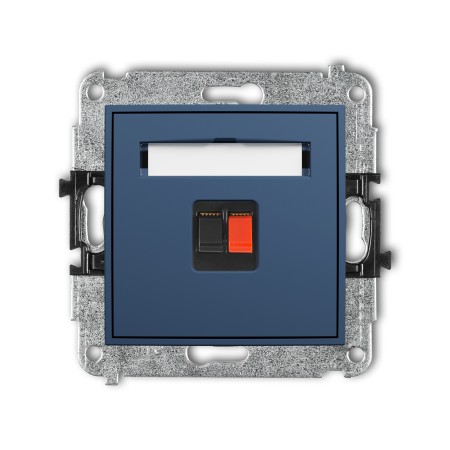 Karlik Seria Mini Mechanizm gniazda głośnikowego pojedynczego kolor navy blue symbol 64MGG-1
