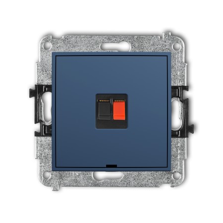 Karlik Seria Mini Mechanizm gniazda głośnikowego pojedynczego, bez pola opisowego kolor navy blue symbol 64MGGBO-1