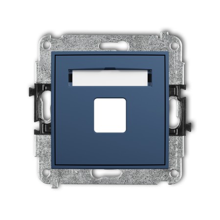 Karlik Seria Mini Mechanizm gniazda multimedialnego pojednczego bez modułu (standard Keystone) kolor navy blue symbol 64MGM-1P