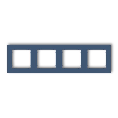 Karlik Seria Mini Ramka uniwersalna poczwórna kwadratowa z tworzywa kolor navy blue symbol 64MR-4