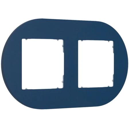 Karlik Seria Mini Ramka uniwersalna podwójna okrągła z tworzywa kolor navy blue symbol 64MRTO-2