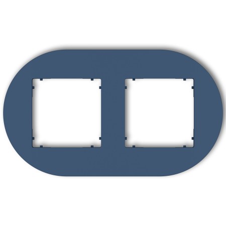 Karlik Seria Mini Ramka uniwersalna podwójna okrągła z tworzywa kolor navy blue symbol 64MRTO-2