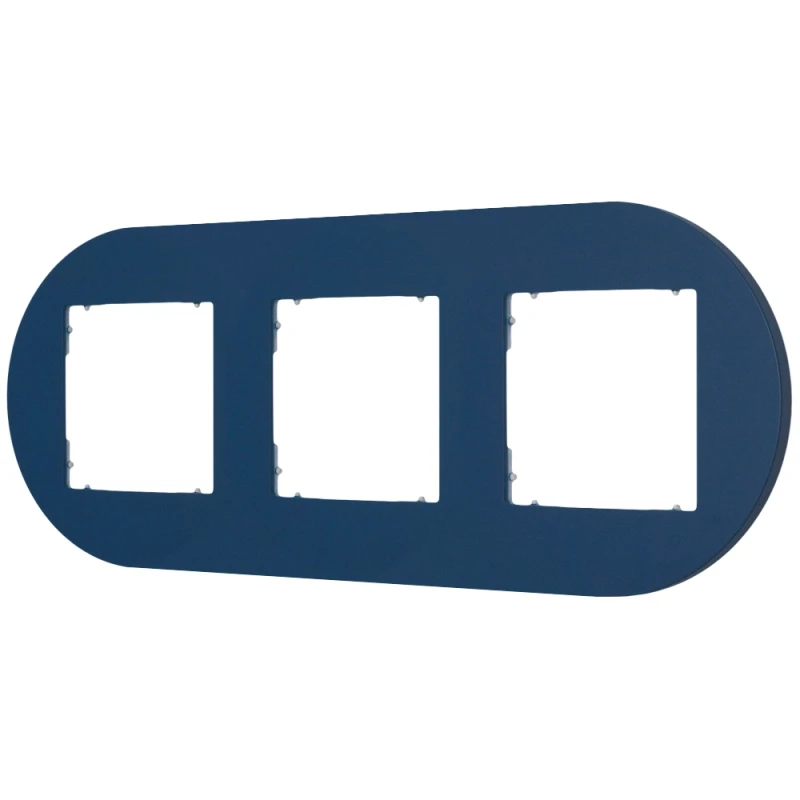Karlik Seria Mini Ramka uniwersalna potrójna okrągła z tworzywa kolor navy blue symbol 64MRTO-3