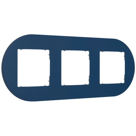 Karlik Seria Mini Ramka uniwersalna potrójna okrągła z tworzywa kolor navy blue symbol 64MRTO-3