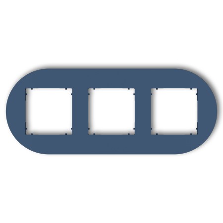 Karlik Seria Mini Ramka uniwersalna potrójna okrągła z tworzywa kolor navy blue symbol 64MRTO-3