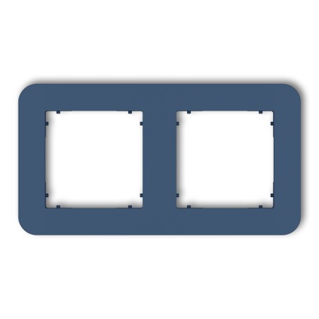 Karlik Seria Mini Ramka uniwersalna podwójna zaokrąglona z tworzywa kolor navy blue symbol 64MRTZ-2