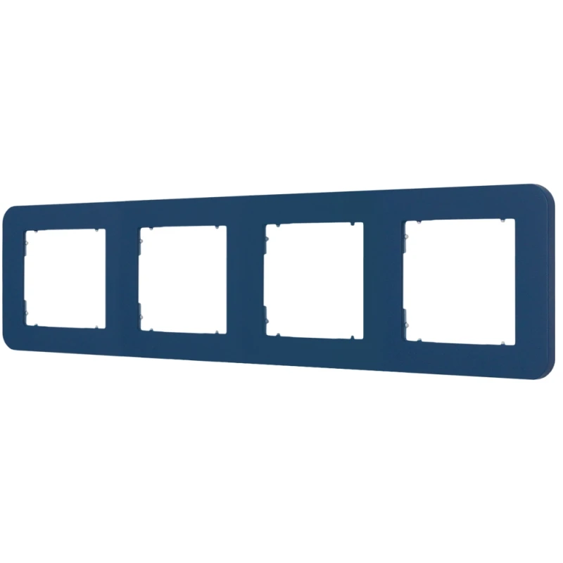 Karlik Seria Mini Ramka uniwersalna poczwórna zaokrąglona z tworzywa kolor navy blue symbol 64MRTZ-4
