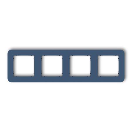 Karlik Seria Mini Ramka uniwersalna poczwórna zaokrąglona z tworzywa kolor navy blue symbol 64MRTZ-4