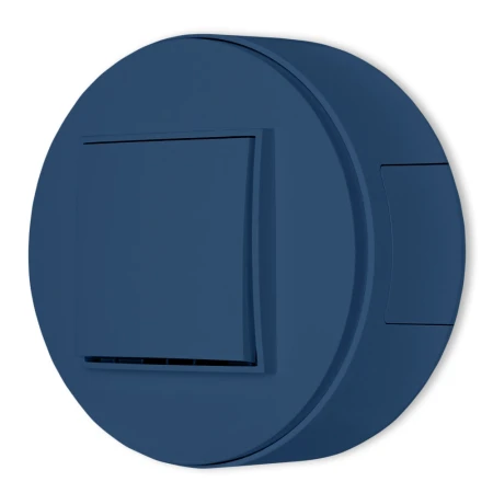 Puszka natynkowa pojedyncza okrągła ICON i MINI kolor navy blue 64PUO-1