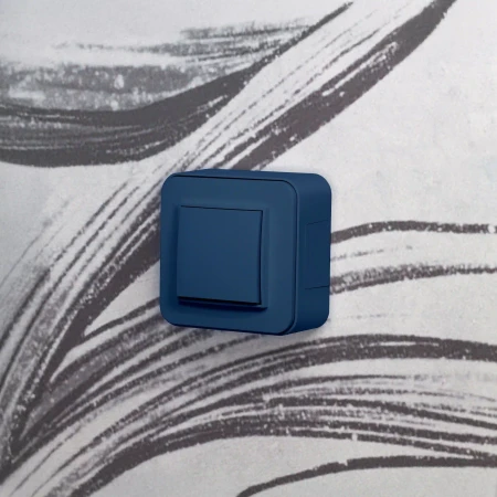 Puszka natynkowa pojedyncza zaokrąglona ICON i MINI kolor navy blue 64PUZ-1