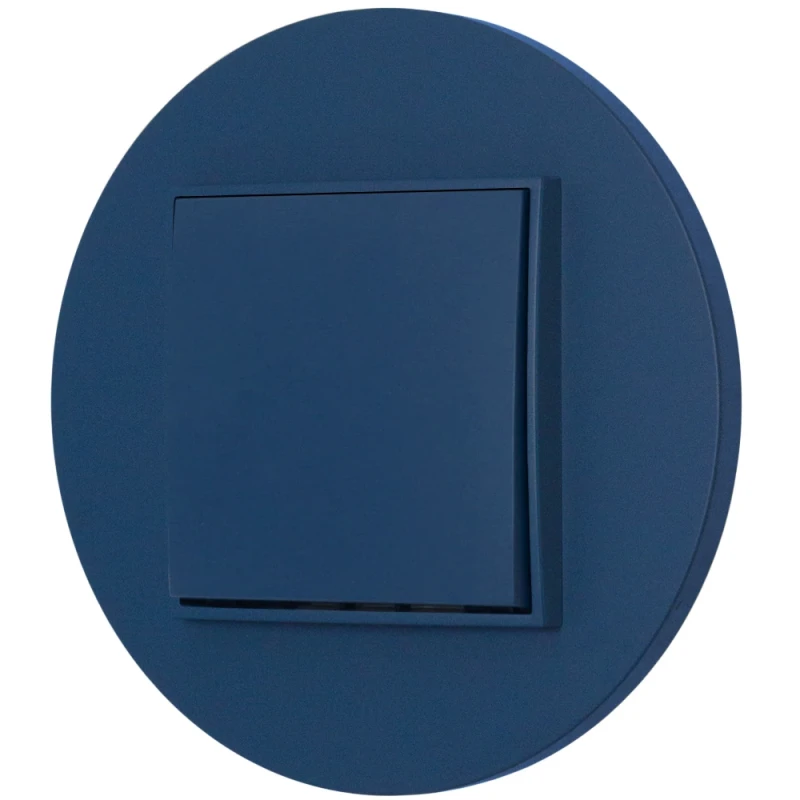 Włącznik pojedynczy z ramką okrągłą seria MINI kolor navy blue