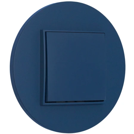 Włącznik pojedynczy z ramką okrągłą seria MINI kolor navy blue