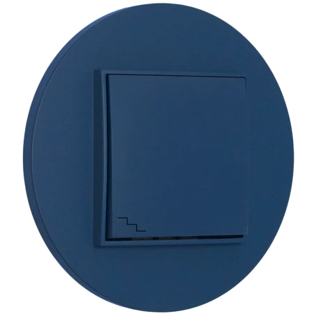 Włącznik schodowy z ramką okrągłą seria MINI kolor navy blue