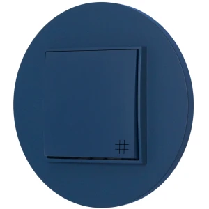 Włącznik krzyżowy z ramką okrągłą seria MINI kolor navy blue