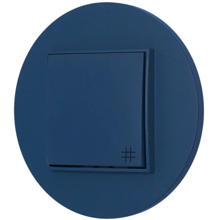 Włącznik krzyżowy z ramką okrągłą seria MINI kolor navy blue