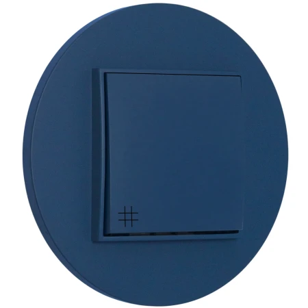 Włącznik krzyżowy z ramką okrągłą seria MINI kolor navy blue