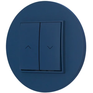 Włącznik roletowy zwierny z ramką okrągłą seria MINI kolor navy blue