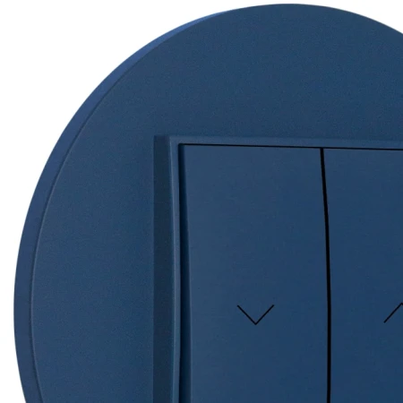 Włącznik roletowy zwierny z ramką okrągłą seria MINI kolor navy blue