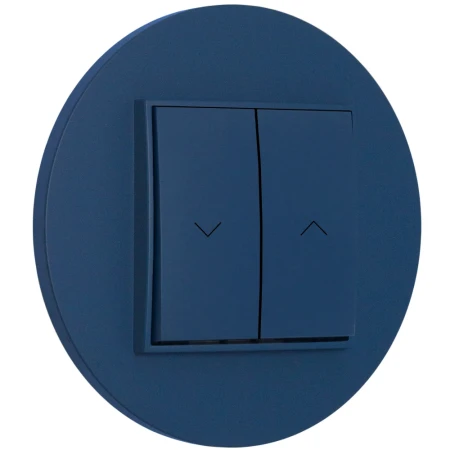 Włącznik roletowy zwierny z ramką okrągłą seria MINI kolor navy blue