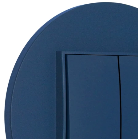 Włącznik krzyżowy podwójny z ramką okrągłą seria MINI kolor navy blue
