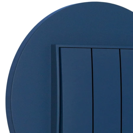 Włącznik potrójny z ramką okrągłą seria MINI kolor navy blue