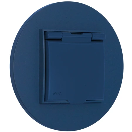 Gniazdo hermetyczne z ramką okrągłą seria MINI kolor navy blue