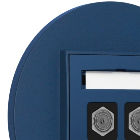 Gniazdo antenowe 2x z ramką okrągłą seria MINI kolor navy blue