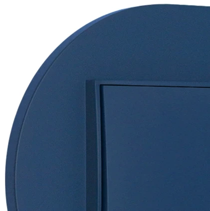 Dwa włączniki pojedyncze z ramką okrągłą seria MINI kolor navy blue