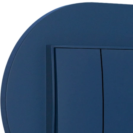 Dwa włączniki podwójne z ramką okrągłą seria MINI kolor navy blue
