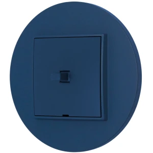 Włącznik pojedynczy w stylu USA ramka okrągła seria Mini kolor navy blue