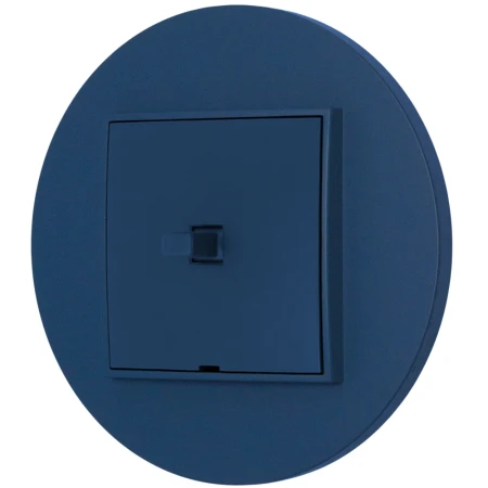 Włącznik pojedynczy w stylu USA ramka okrągła seria Mini kolor navy blue