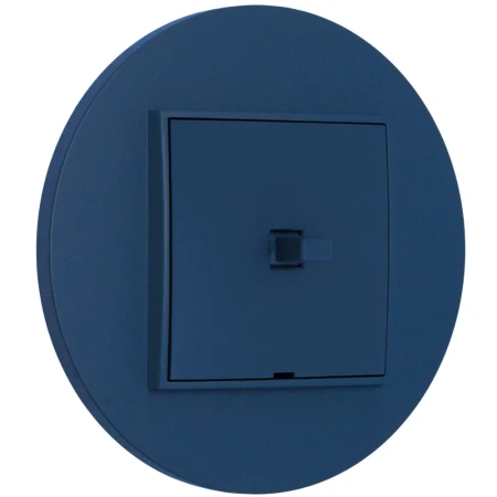 Włącznik pojedynczy w stylu USA ramka okrągła seria Mini kolor navy blue