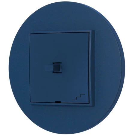 Włącznik schodowy w stylu USA ramka okrągła seria Mini kolor navy blue