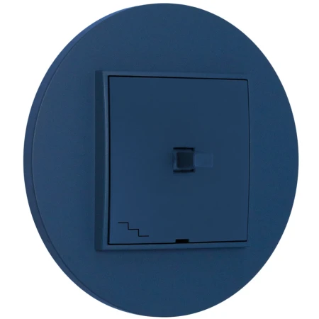 Włącznik schodowy w stylu USA ramka okrągła seria Mini kolor navy blue