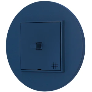 Włącznik krzyżowy w stylu USA ramka okrągła seria Mini kolor navy blue