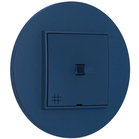 Włącznik krzyżowy w stylu USA ramka okrągła seria Mini kolor navy blue