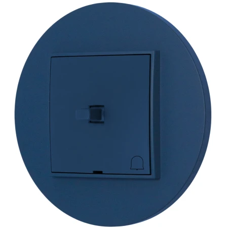 Włącznik dzwonkowy w stylu USA ramka okrągła seria Mini kolor navy blue