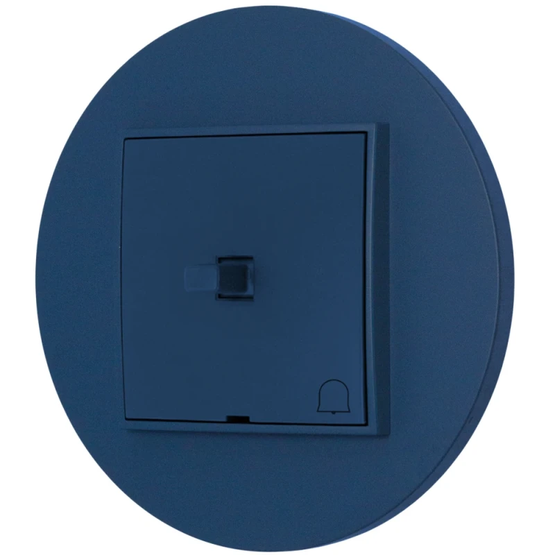 Włącznik dzwonkowy w stylu USA ramka okrągła seria Mini kolor navy blue