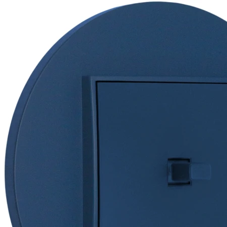 Włącznik dzwonkowy w stylu USA ramka okrągła seria Mini kolor navy blue